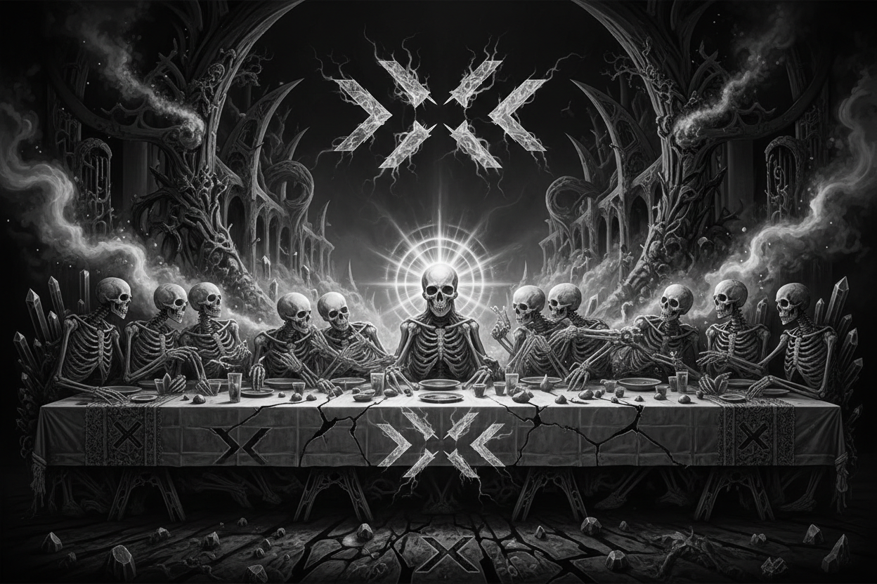 The Last Supper - >X< Skull Art Masterpiece